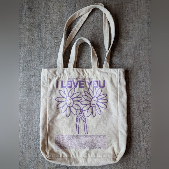 LONELY GHOST Handbags - LONELY GHOST Different Ways To Say I Love You Tote Shoulder Bag